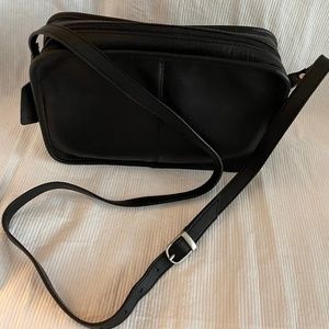 Black All Leather Handbag